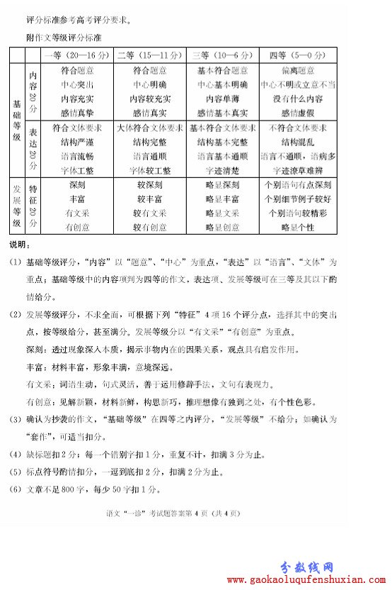 2013成都高三一诊试题答案